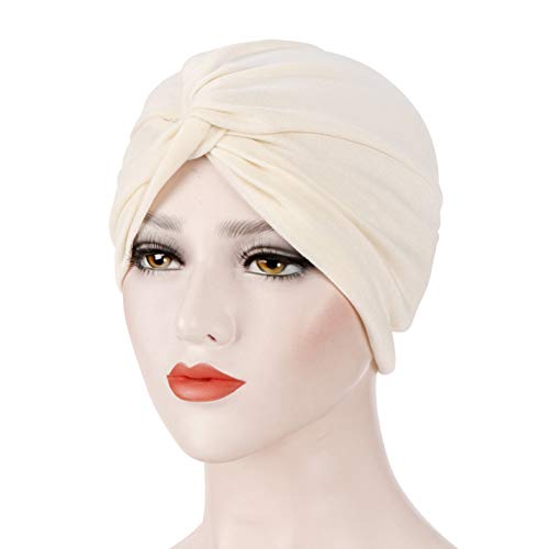 YONKINY Gorra Beanie De Tela Mujer Turbante para Cabeza Sombrero Indio Turbante Gorro Oncológico para Quimio Cáncer Pérdida de Pelo Cabello Gorro de Dormir (Rosado)