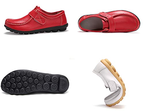 Yooeen Zapatos Mocasines Cómodos para Mujer Calzado de Trabajo Antideslizante Loafers Zapatos de Conducción
