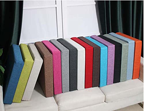 Yoole EU Cojín de asiento para silla interior y exterior, cojín grueso para silla de 45 x 45 cm, 50 x 50 cm, almohadillas suaves para sillas de comedor, oficina, jardín (50 x 50 x 5 cm, beige)