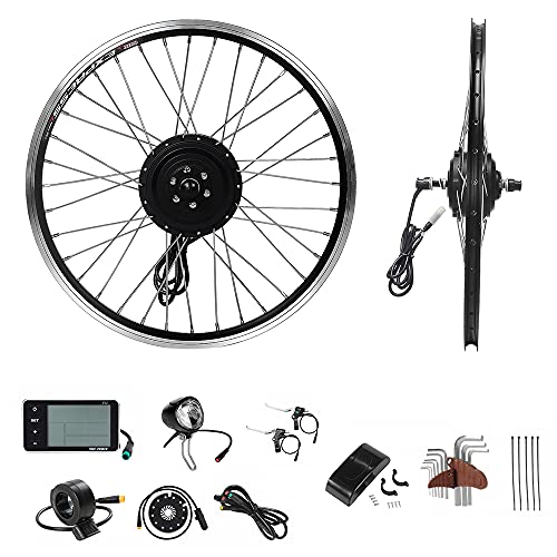 YOSE POWER Juego de conversión de bicicleta eléctrica de 20 pulgadas, 36 V, 250 W, con pantalla LCD, color negro