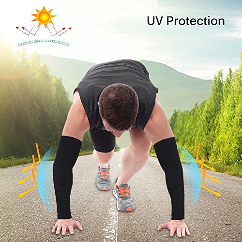 Yosoo 1 par Kevlar Manga Brazo de Protección / Antebrazo Tirador Anti-Cortar Resistente a Quemaduras Brazo Manga - Negro