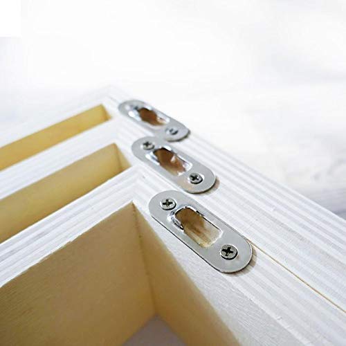 Youdoit 3 pequeños estantes de Madera Cuadrados 22 x 22 x 8 cm