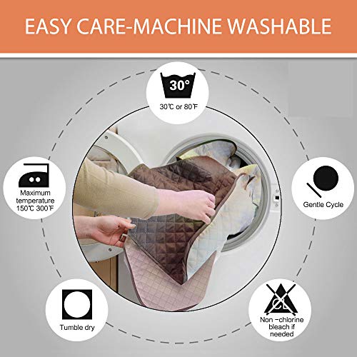 Your's Bath Funda para Sillón Reclinable Acolchado 1 Funda para Sillón Universal Funda Cubre Sofá Malu Relax Protector para Sofás Acolchado Reversible (Marrón)