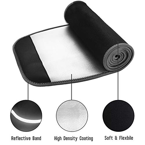 YOYI Faja Reductora Mujer y Hombre,Faja Adelgazante,Faja para Gimnasio de Neopreno, con Bolsillo portátil,Cinturón Lumbar Abdominal para Sudar y Hacer Deporte,Fitness y Proteger los lumbares (L)