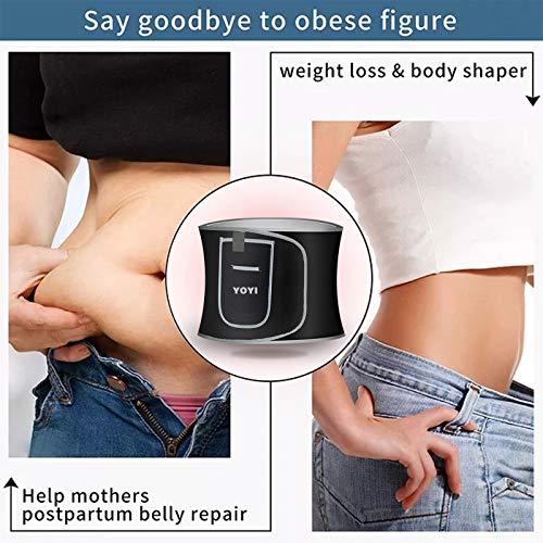 YOYI Faja Reductora Mujer y Hombre,Faja Adelgazante,Faja para Gimnasio de Neopreno, con Bolsillo portátil,Cinturón Lumbar Abdominal para Sudar y Hacer Deporte,Fitness y Proteger los lumbares (L)