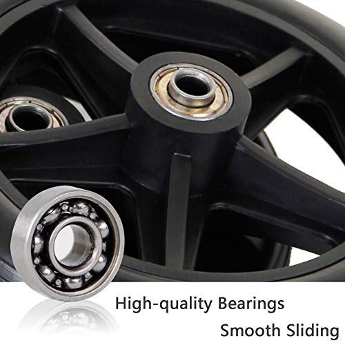 YSJX 2 Piezas Ruedas para Silla de Ruedas de 7inch/180mm,8inch/200mm Ruedas Sólidas de Repuesto para Silla de Ruedas,Scooters,Sin Marcas,Universal