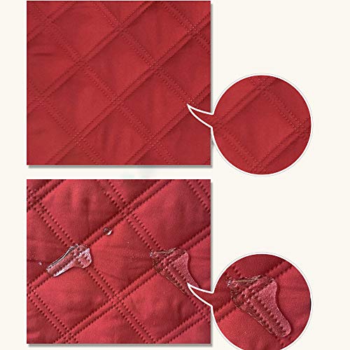 YuamMei Sillón Sofá antideslizante y antideslizante Organizador para reposabrazos de sofá, con 5 bolsillos para teléfono, libro, control remoto de TV (rojo)