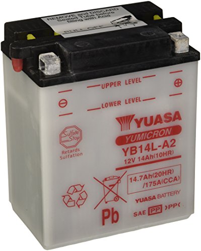 YUASA BATERIA YB14L-A2 abierto - sin ácido