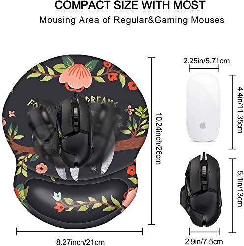 YUNLAN Alfombrilla de ratón, gel ergonómico muñeca almohadilla de soporte de ratón, gran antideslizante almohadilla de ratón dolor duradero y cómodo, conveniente for la oficina, casa escribiendo fácil