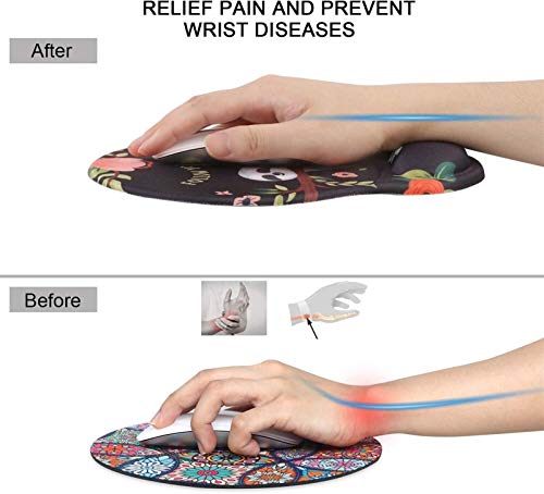 YUNLAN Alfombrilla de ratón, gel ergonómico muñeca almohadilla de soporte de ratón, gran antideslizante almohadilla de ratón dolor duradero y cómodo, conveniente for la oficina, casa escribiendo fácil