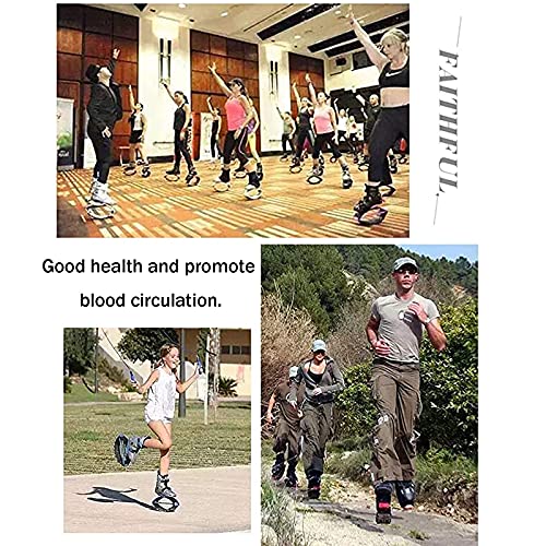 YVX Zapatos de Salto Zapatos de Salto de Ejercicio para Adultos, Zapatos de Salto portátiles para aliviar el Dolor de Rodilla, Zapatos de Rebote para coordinar el Cuerpo (Tamaño: 70-90 KG, Color