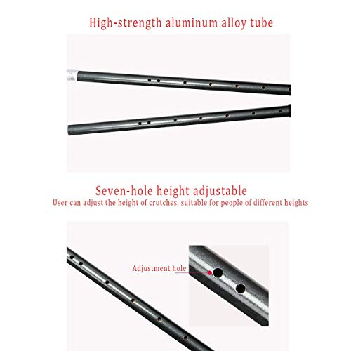 YYAI-HHJU (1 Unidad) De Muletas Ergonómicas para El Antebrazo: Ajustables para Adultos, Plegables, Ergonómicas, Amortiguadoras, Antideslizantes, Plataformas De Reposo para Las Rodillas, Color Blanco