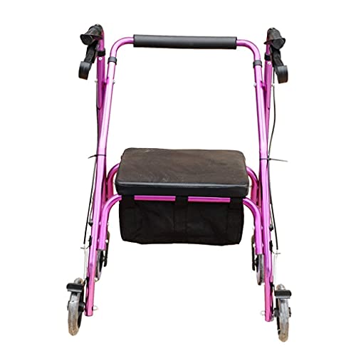 Z-DYQ Carros de Compras multifunción, Almacenamiento de Cocina Utility-Carts Older Shopping Carr S, Walker con Cuatro Ruedas con Asiento con Frenos Fuera de los Ancianos Que Caminan por Carreras