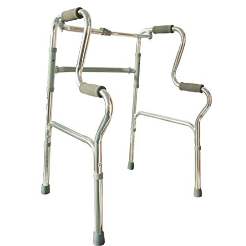 Z-DYQ Marco para Caminar, Marco de aleación de Aluminio Caminando Ligero Plegable doméstico Auxiliar Andador Anti-caída de Cuatro pies Caminante - Altura Ajustable, Ahorro de Espacio