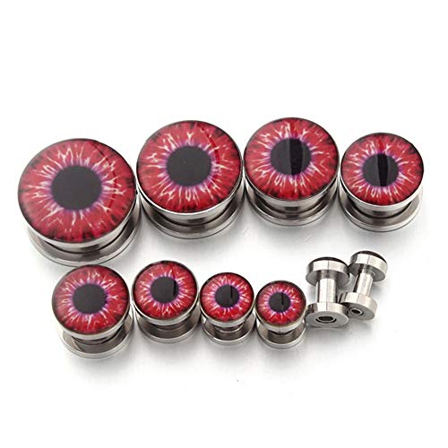 ZAGO El Estiramiento del oído de Inicio Oído Europea American Metal y Acero Inoxidable Goteo del Aceite Abrir Mucho los Ojos aurícula punción joyería Unisex Acero quirúrgico Kit Estiramiento del oído