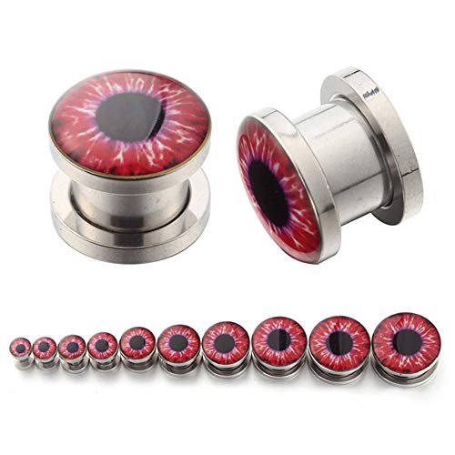 ZAGO El Estiramiento del oído de Inicio Oído Europea American Metal y Acero Inoxidable Goteo del Aceite Abrir Mucho los Ojos aurícula punción joyería Unisex Acero quirúrgico Kit Estiramiento del oído