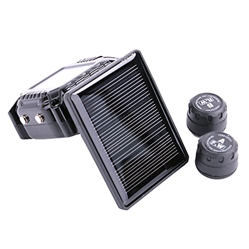 ZALAGA TPMS Motocicleta Moto Motor Scooter NeumáTico Sistema de Monitoreo de NeumáTicos con Pantalla Solar TMPS Impermeable en Tiempo Real