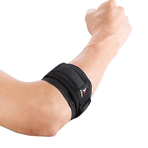 ZAMST ELBOW BAND Codera Deportiva – Soporte para Codo de Compresión Ajustable para el Dolor Lateral y Medial – Banda para Tendinitis de Codo – Codo de Medio