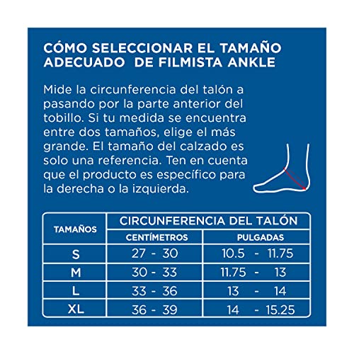 ZAMST FILMISTA Tobillera Estabilizadora – Tobillera de Compresión Ultrafina y Ajustable – Tobillera para Esguince de Tobillo Inverso - Ideal Grande