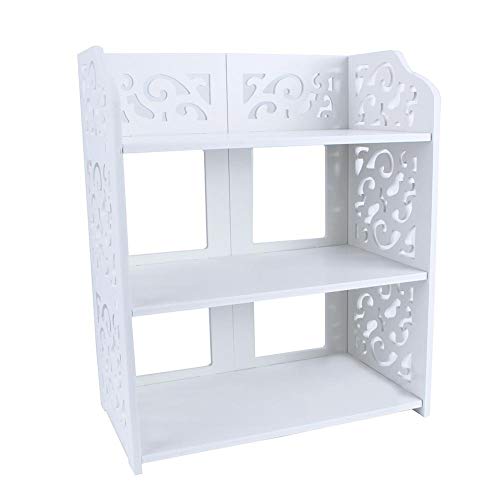 Zapatero de 3 Niveles, Soporte para Exhibición de Zapatos, Zapatero Abierto de Tablero de PVC Impermeable Blanco, para Entrada Pasillo Sala de Estar, 40 × 23 × 51cm