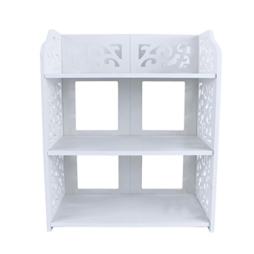 Zapatero de 3 Niveles, Soporte para Exhibición de Zapatos, Zapatero Abierto de Tablero de PVC Impermeable Blanco, para Entrada Pasillo Sala de Estar, 40 × 23 × 51cm