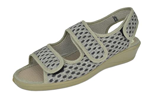 Zapatilla Isasa Baleira Tostado con Triple Velcro, Forro Transpirable, Plantilla Acolchada y Suela de Goma (Numeric_36)