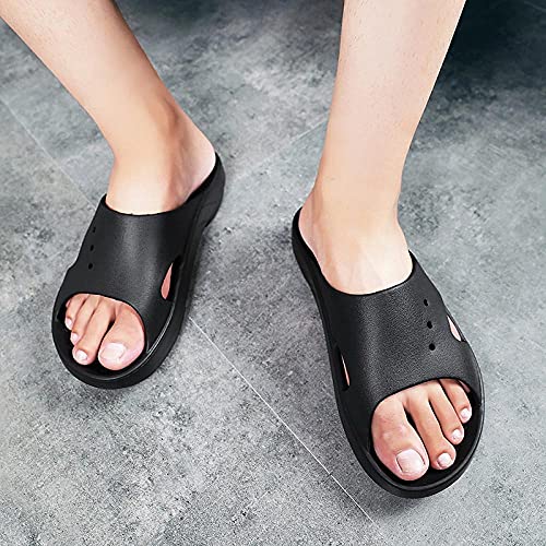 Zapatillas Casa Chanclas Sandalias Zapatillas De Masaje Unisex Deslizantes En Parejas Transpirables Diapositivas Antideslizantes Sandalias De Suela Gruesa Hombres Mujeres-Gray_42-43