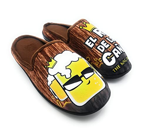 Zapatillas Casa Hombre Invierno Juveniles, cómodas y calentitas (Se recomienda una talla más de la habitual) (41, Marrón, numeric_41)