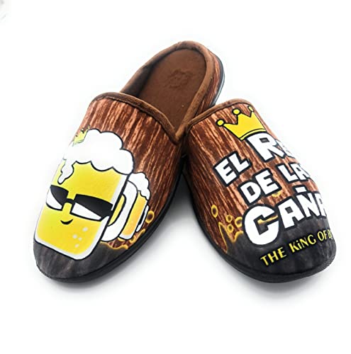 Zapatillas Casa Hombre Invierno Juveniles, cómodas y calentitas (Se recomienda una talla más de la habitual) (41, Marrón, numeric_41)