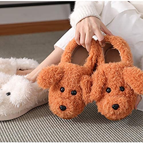 Zapatillas de algodón Zapatillas de algodón para el hogar Interior Lindo bolso de invierno Zapatos de tacón Suela gruesa de felpa con tacón Zapatillas de dormitorio Mujer Zapatillas de mujer (Colo