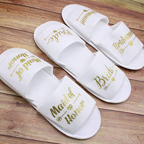 Zapatillas de boda nupcial Novia Pijamas Party Hotel Desechable Zapatillas Desechables para Niños