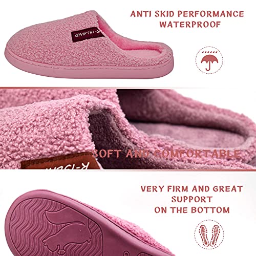 Zapatillas De Casa Para Mujer De Invierno, Zapatillas De Casa De Mujer Con La Memoria De Goma Zapatillas De Casa Antideslizantes Para Interior Y Exterior , Cómoda Y Suave