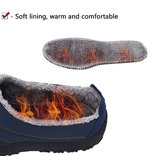 Zapatillas de Estar por Casa Mujer Hombre, Invierno Zapatos de Casa con Forro de Cálido - Cálidas y Cómodas - con Suela Antideslizante para Exterior e Interior,Amarillo 42