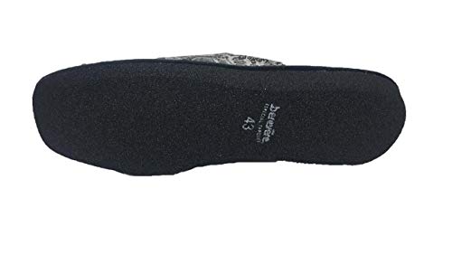 Zapatillas de Estar por casa/Hombre/Berevëre/Suapel/Suela Eva/Muy Ligeras/Color Negro Estampado/Tallas del 39 al 51/Talla 43