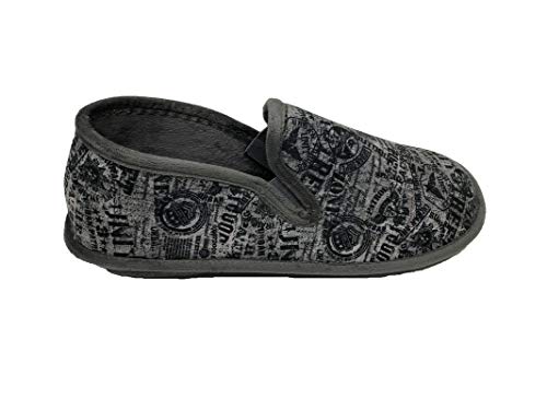 Zapatillas de Estar por casa/Hombre/Biorelax/Cerradas de Talón/Color Gris Estampado/Empeine Suapel/Cámara de Aire/Talón Acolchado/Suela Goma/Talla 46
