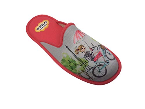 Zapatillas de Estar por casa/Mujer/Biorelax/Primavera/Verano/Multicolor/Puntera Cerrada/con Cámara de Aire/Talla 37