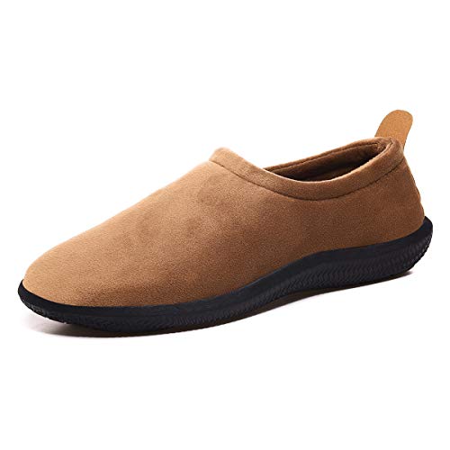 Zapatillas de Invierno Mujer Hombre Pantuflas de algodón con Memoria Zapatillas de Estar Al Aire Libre Forro cálido Pantuflas Mocasín Estilo