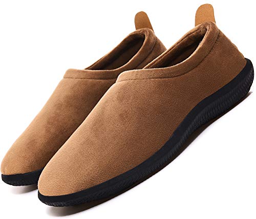 Zapatillas de Invierno Mujer Hombre Pantuflas de algodón con Memoria Zapatillas de Estar Al Aire Libre Forro cálido Pantuflas Mocasín Estilo