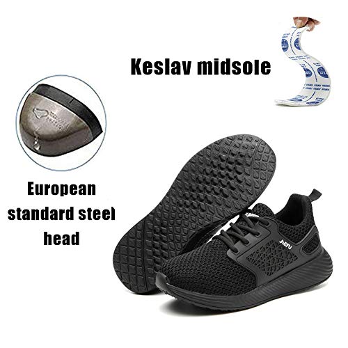 Zapatillas de Seguridad Hombre Punta de Acero Calzado de Trabajo para Comodas Zapatos de Industria y Construcción Ligeros 35-48 EU