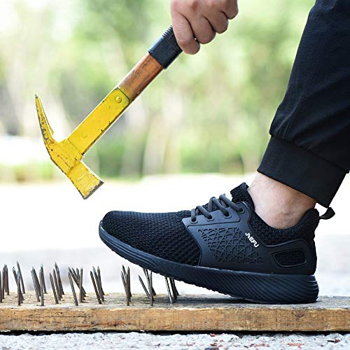 Zapatillas de Seguridad Hombre Punta de Acero Calzado de Trabajo para Comodas Zapatos de Industria y Construcción Ligeros 35-48 EU