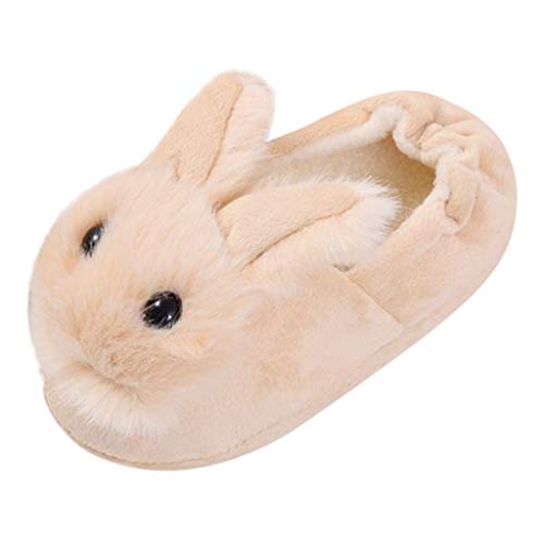 Zapatos Animales Mujer pelucheInvierno Zapatillas Casa Niños Babuchas Comoda Caliente Peludas Slippers Ortopedicas Pantuflas Botines Antideslizante Disfraz Animales (Beige, 13)