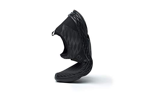 Zapatos de Agua sin Cordones Unisex Zapatos de Agua de Secado rápido para Piscina Playa Natación Surf Canotaje Snorkel Yoga Buceo Todo Negro 46 EU