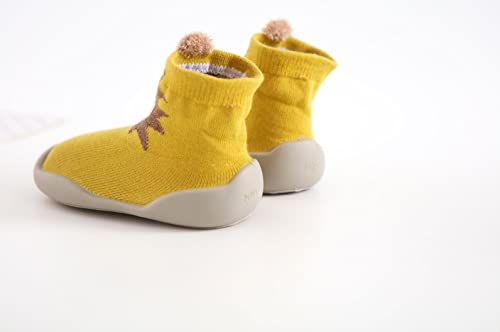 Zapatos de bebé Primeros para Caminar, 6-36 Meses calcetín Zapatos Zapatillas de bebé,Catus Zanahoria Kids Socks Boy Girl Toddler Rubber TPR Soft Sneakers (Fox, Numeric_19)