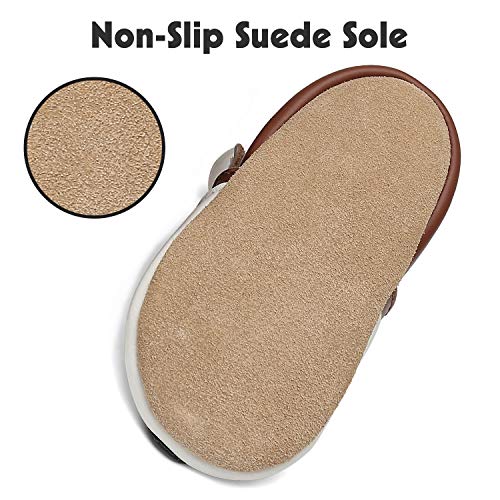 Zapatos de Bebé Suave Cómodo Zapatos para Bebé Niño Ligero Flexible Pantuflas para Interiores Al Aire Libre Primeros Caminantes, Zorro marrón 12-18 Meses