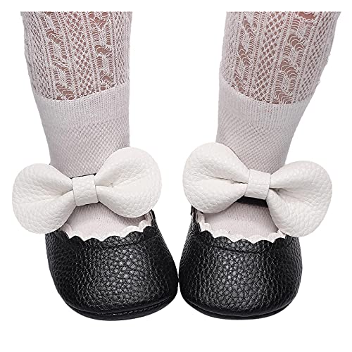 Zapatos niña bebé Zapatos Bebe Primeros Pasos de de Cuero PU Zapatos Princesa niñas con Inclinarse Zapatos para niños pequeños Antideslizante con Punta Cerrada cómodos Merceditas niña Zapato Feroz