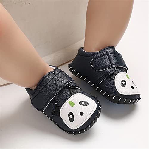 Zapatos para niños pequeños, zapatos para aprender a andar, zapatos de bebé, antideslizantes, panda, zapatos transpirables, para ocio, suelos, suaves, zapatos para bebé, Negro , 19