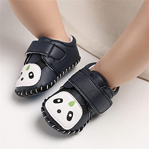 Zapatos para niños pequeños, zapatos para aprender a andar, zapatos de bebé, antideslizantes, panda, zapatos transpirables, para ocio, suelos, suaves, zapatos para bebé, Negro , 19