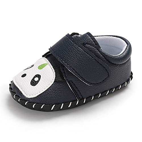 Zapatos para niños pequeños, zapatos para aprender a andar, zapatos de bebé, antideslizantes, panda, zapatos transpirables, para ocio, suelos, suaves, zapatos para bebé, Negro , 19