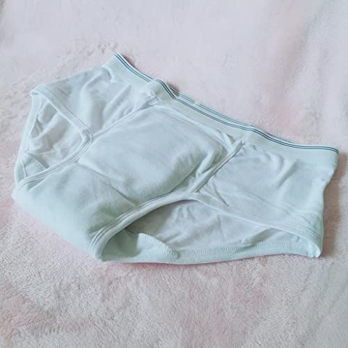 ZAYZ Respirable Algodón Bragas para Cuidado de Incontinencia para Hombres, Lavable Reutilizable Calzoncillos de Pañales para Adultos Ropa Interior con 150ml Almohadilla Absorbente