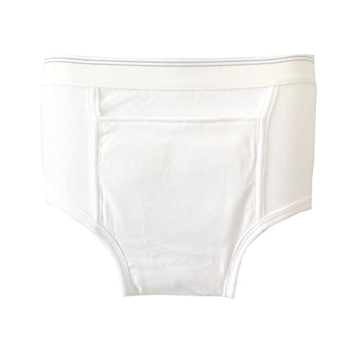 ZAYZ Respirable Algodón Bragas para Cuidado de Incontinencia para Hombres, Lavable Reutilizable Calzoncillos de Pañales para Adultos Ropa Interior con 150ml Almohadilla Absorbente